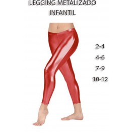 LEGGING METALIZADO ROJO