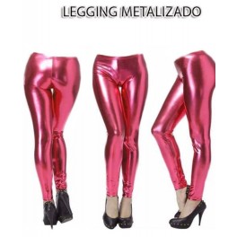 LEGGING METALIZADO ROJO