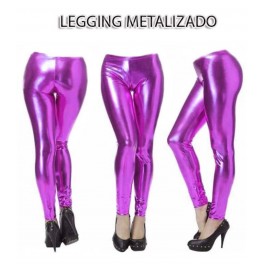 LEGGINGS METALIZADO  FUCSIA