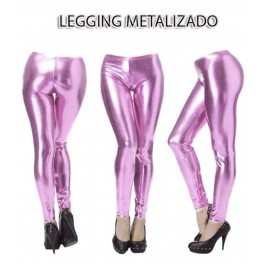 LEGGINGS METALIZADO ROSA