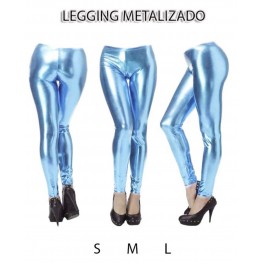 LEGGINGS METALIZADO TURQUESA