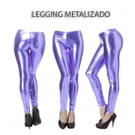 LEGGINGS METALIZADO LILA