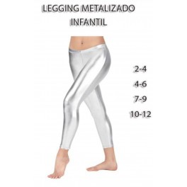 LEGGINGS METALIZADO PLATA