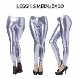 LEGGINGS METALIZADO PLATA