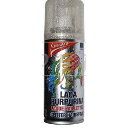 LACA COLORES CON PURPURINA PLATA 100ML